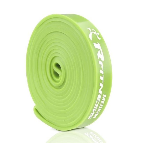 Furinno Furinno RF1506-GR 41 in. Rfitness Professional Long Loop Stretch Latex Exercise Band; Green - Medium RF1506-GR